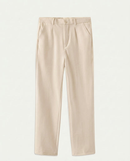 Men's Straight Leg Chino Trousers - Beige