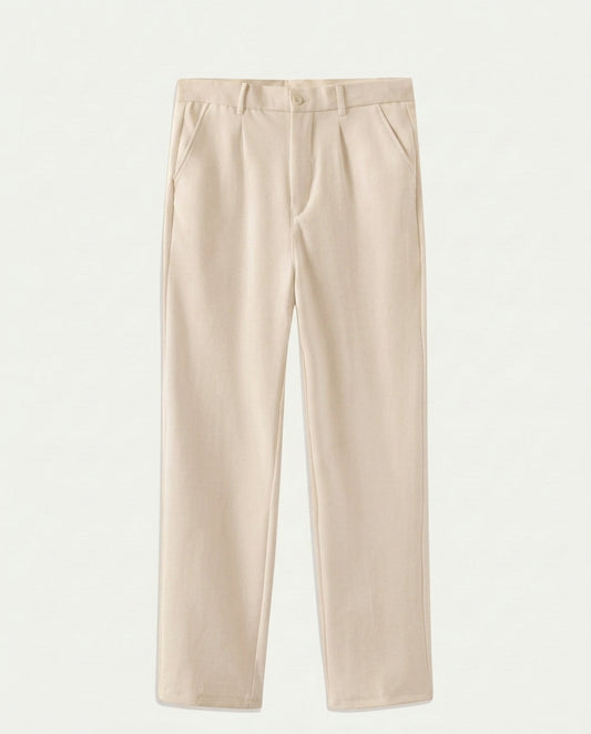 Men's Straight Leg Chino Trousers - Beige