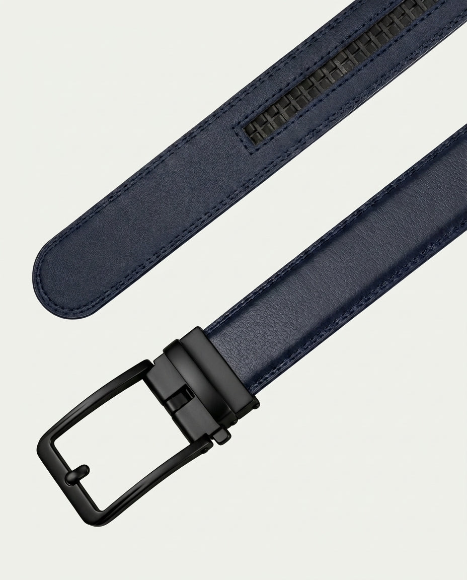 Men's Ratchet Belt - No Holes, Automatic Buckle - Navy