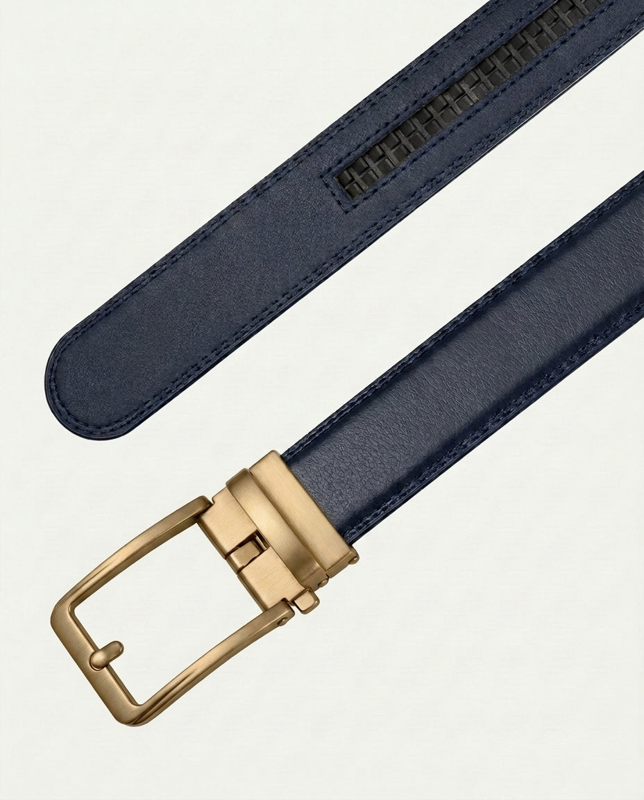 Men's Ratchet Belt - No Holes, Automatic Buckle - Navy