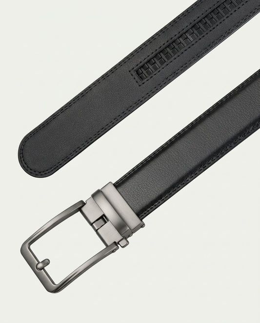 Men's Ratchet Belt - No Holes, Automatic Buckle - Black