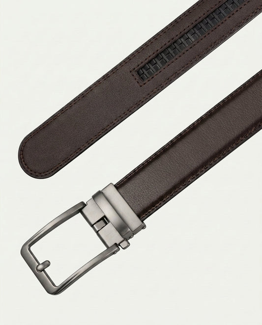 Men's Ratchet Belt - No Holes, Automatic Buckle - Brown