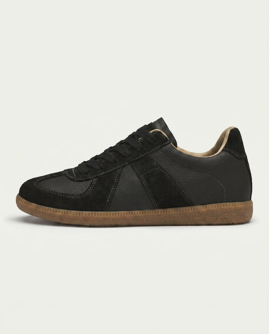 Men's Retro Gum Sole Trainers - Black