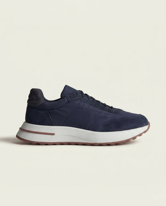 Men's Retro Runner Trainers - Navy