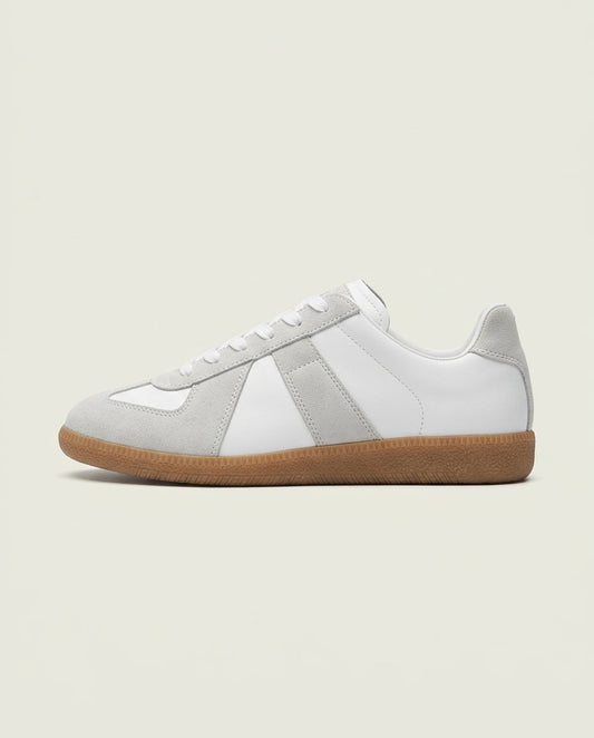 Men's Retro Gum Sole Trainers - White