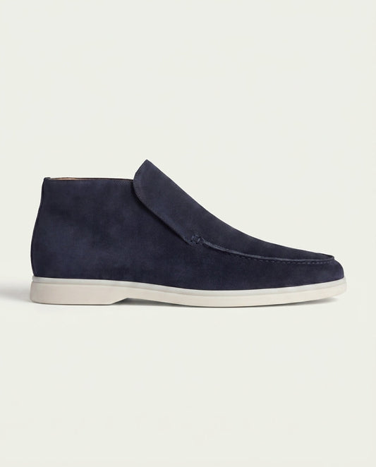 Men's Suede High Top Loafers - Navy