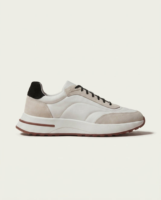 Men's Retro Runner Trainers - White