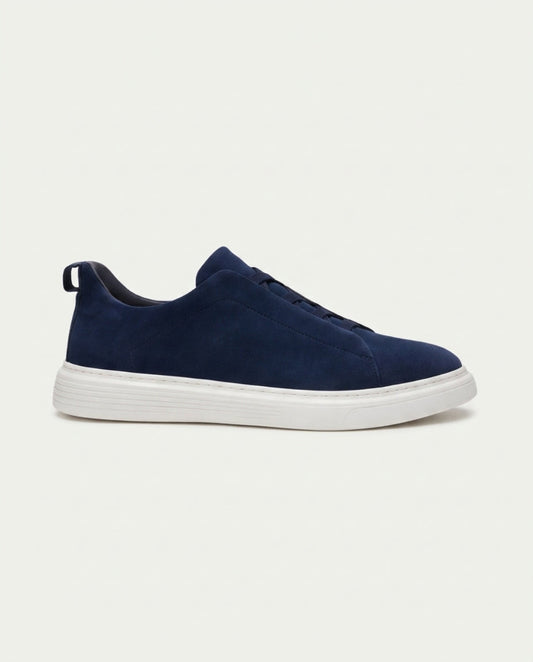 Men's Laceless Slip-On Trainers - Navy