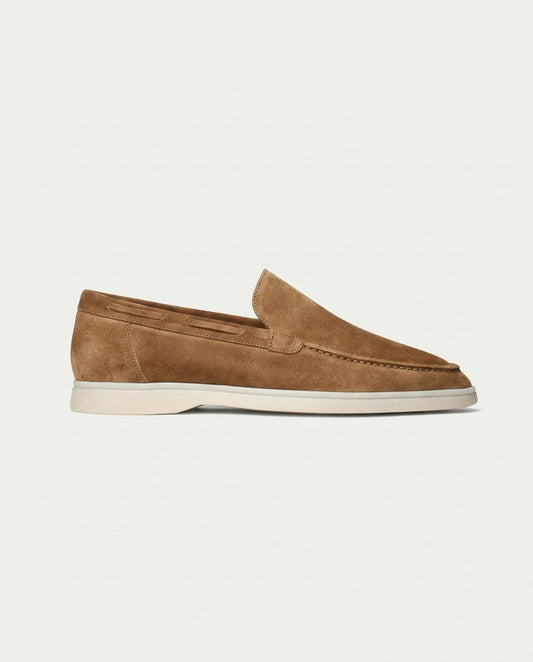 Men's Suede Loafers - Slip-On - Desert
