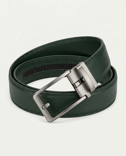 Men's Ratchet Belt - No Holes, Automatic Buckle - Green