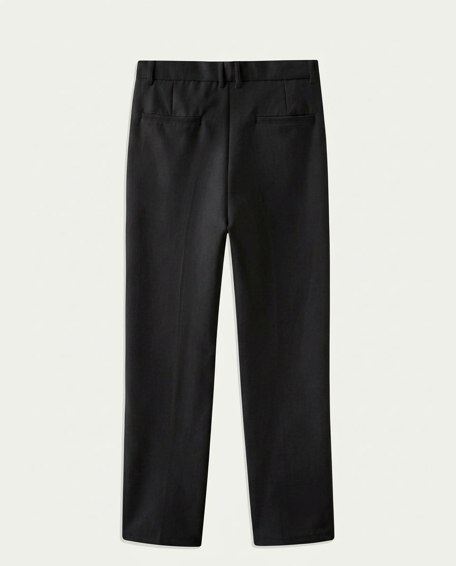 Men's Straight Leg Chino Trousers - Black