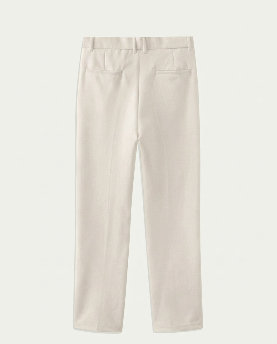 Men's Straight Leg Chino Trousers - Beige