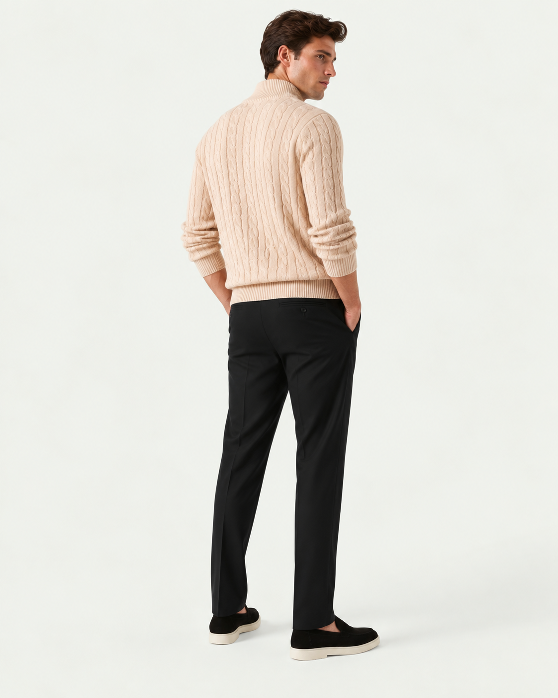 Men's Straight Leg Chino Trousers - Black