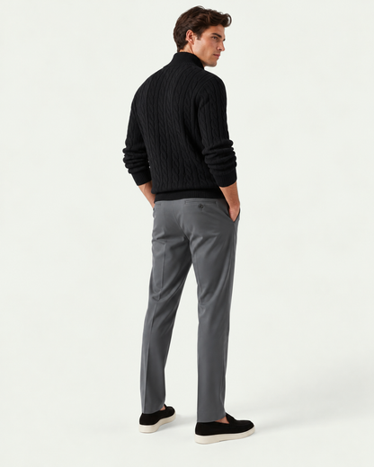 Men's Straight Leg Chino Trousers - Grey