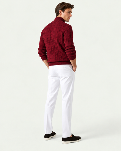 Men's Straight Leg Chino Trousers - White